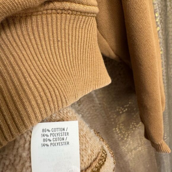 Aerie Golden Brown Pocket Crewneck Fall Winter Sweater Small - Picture 6 of 7
